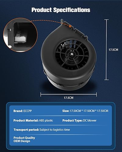 Miniatura 4 de Motor de soplador de calentador de plástico ABS con jaula de ventilador ECCPP frontal para 008-A37C-42D008-A100-93D73R5522RD5-8835-0P