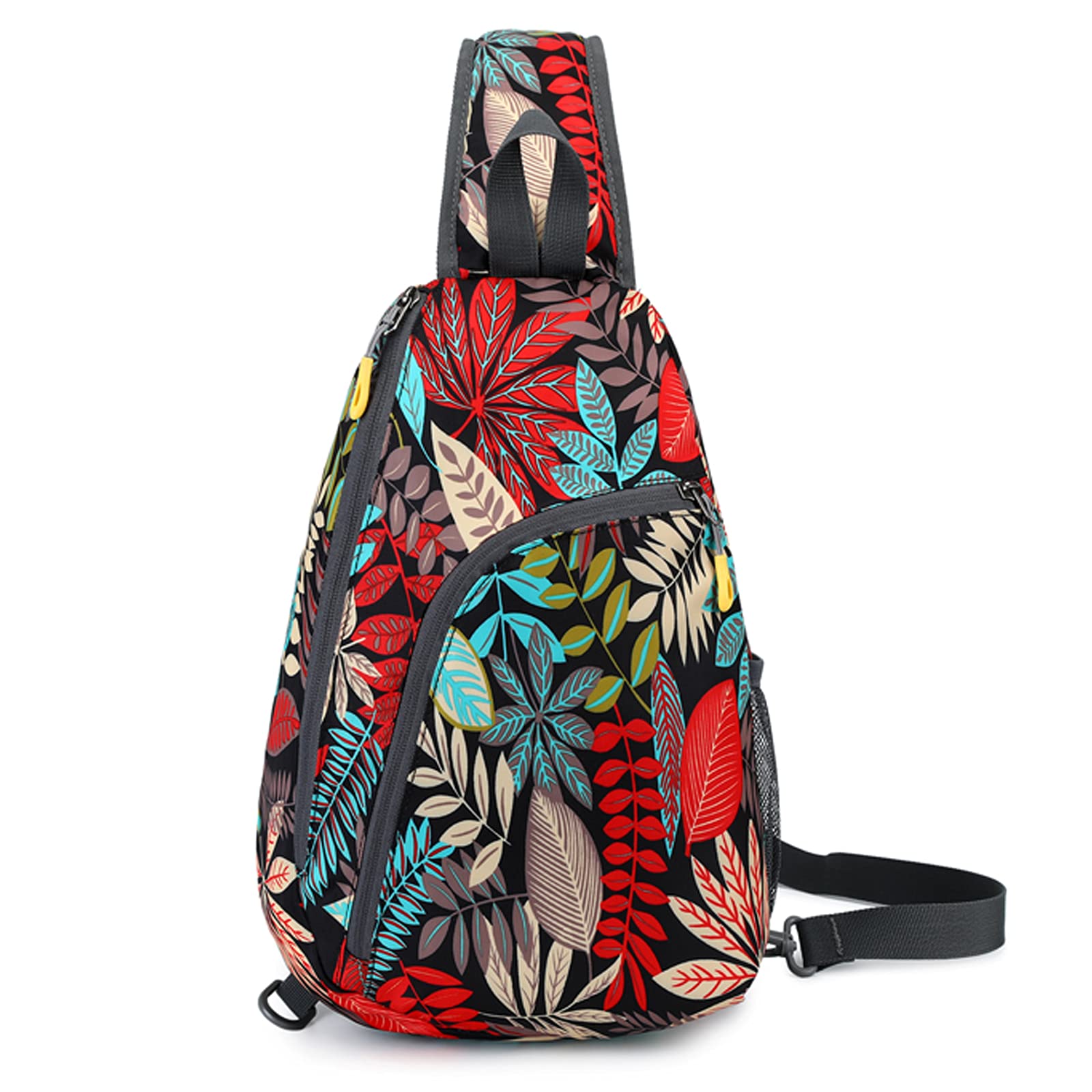 FANDARE Ultraléger Sac de Poitrine Sac à Dos Bandoulière Sacoche Homme Femme Sling Bag Sac d'Epaule pour Voyage Sport Randonnée Vélo Camping Excursion Sac Poitrine Rouge