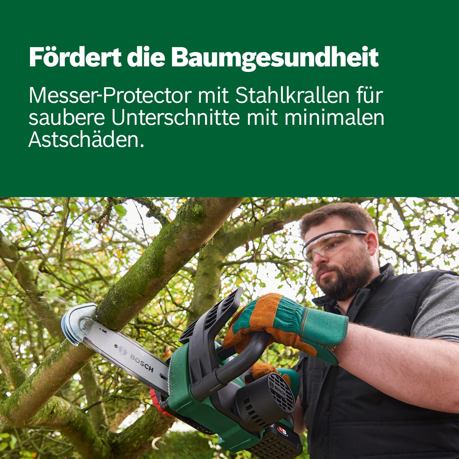 Bosch Akku Kettensäge UniversalChain 18 (ohne Akku, Karton, SDS-System, Schwertlänge: 200 mm, 18 Volt System)