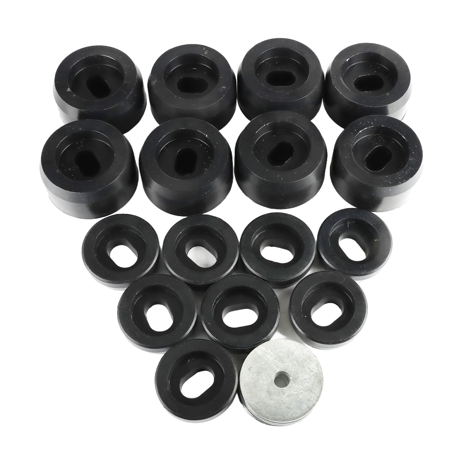 Photo 1 of 7-141 Body and Cab Mount Bushing Kit for 1999-2014 Chevy Silverado & Sierra 1500/2500 2WD/4WD Polyurethane Black 24PCS