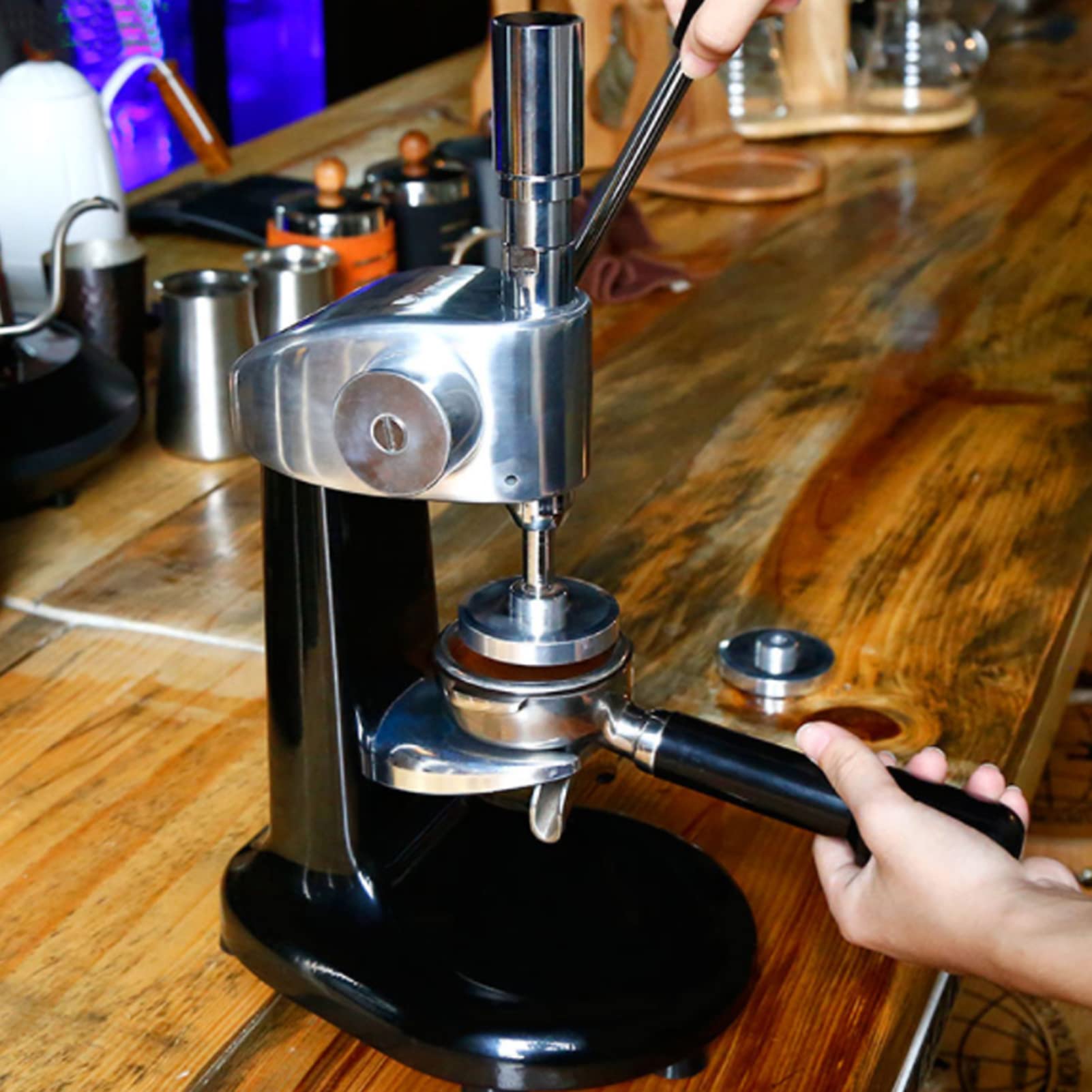 Máquina Prensadora de café de Acero Inoxidable para Uso Doméstico y Comercial