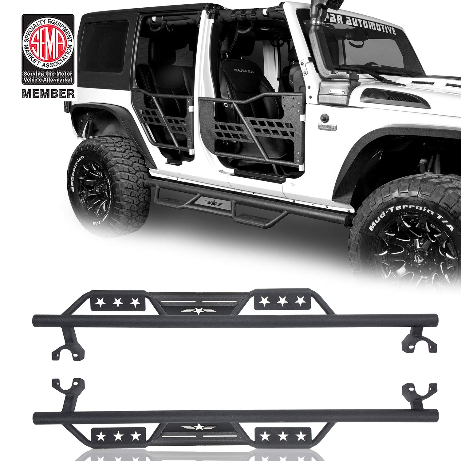 Buy uBox Wrangler Side Steps Running Boards Nerf Bars Rails for Jeep