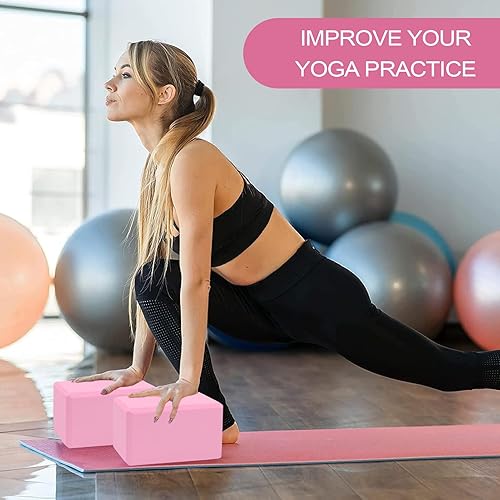 Miniatura 9 de Ladrillo de yoga  2 bloques de espuma antideslizante para ejercicios, bloques de cuña de espuma EVA, soporte de mano avanzado para gimnasio, uso