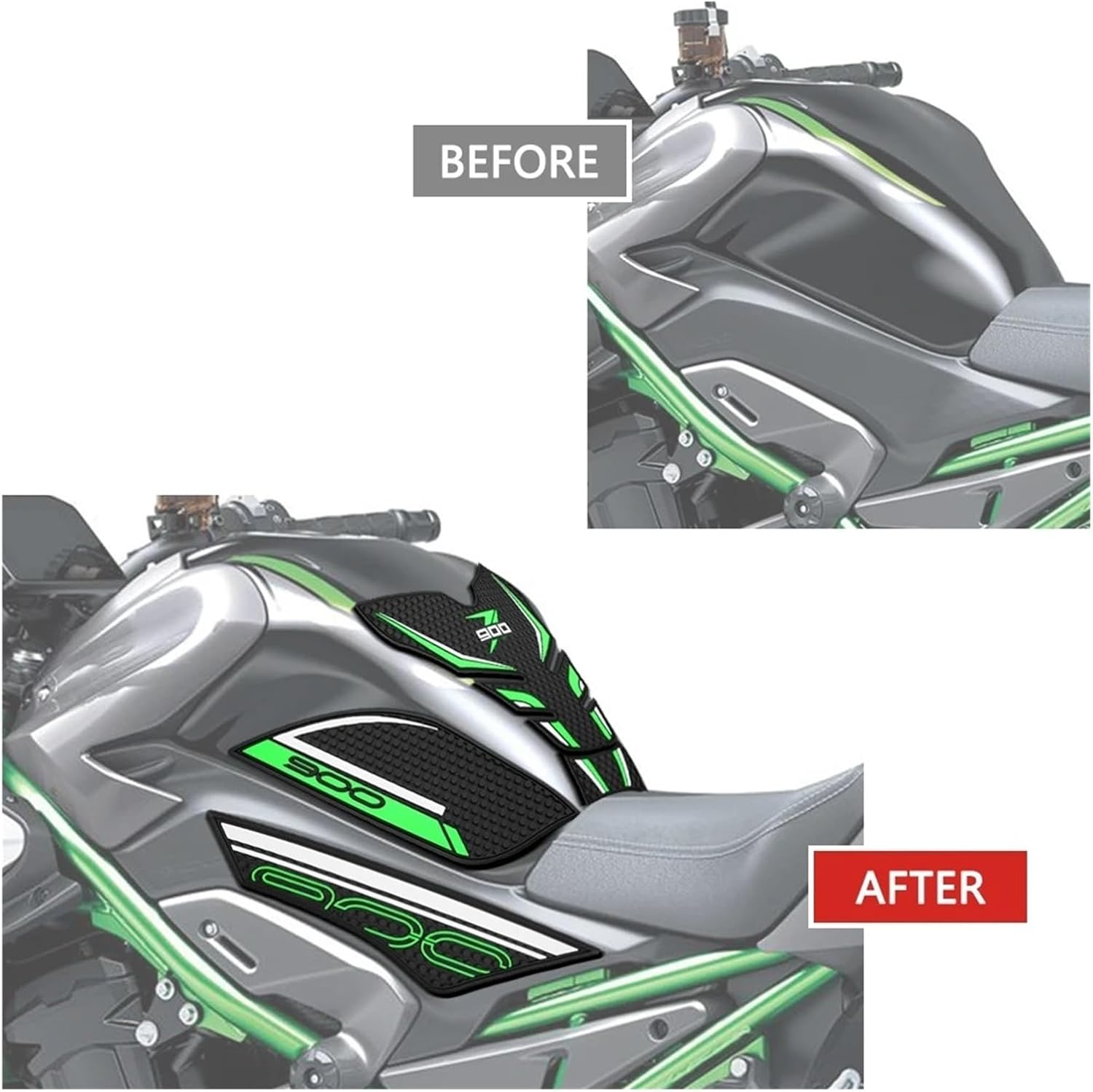Motorcycle Tank Sticker for Z900SE Z900 2025 Motorcycle Accessories Side Fuel Tank Stickers Pad Anti-Slip Traction Protection.