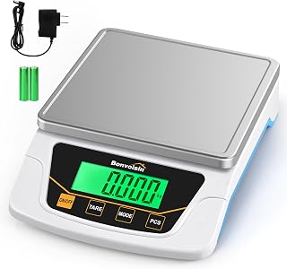 Bonvoisin 6000g/0.1g Precision Digital Lab Scale - Accurate Scientific Balance for Labs, Jewelry with Tare & Counting