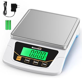 Bonvoisin Digital Scale 0.1 Gram Accuracy Precision Lab Scale 6000g Scientific Digital Balance for Laboratory, Jewelry Weighing