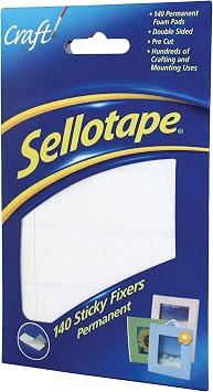 Sellotape Sticky Fixers Double-Sided 12x25mm 140 Pads Ref 1445422 [Pack of 6]