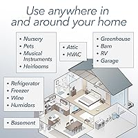Vista 9 de Termómetro/higrómetro inalámbrico SensorPush para iPhone/Android, sensor inteligente de temperatura y humedad con alertas
