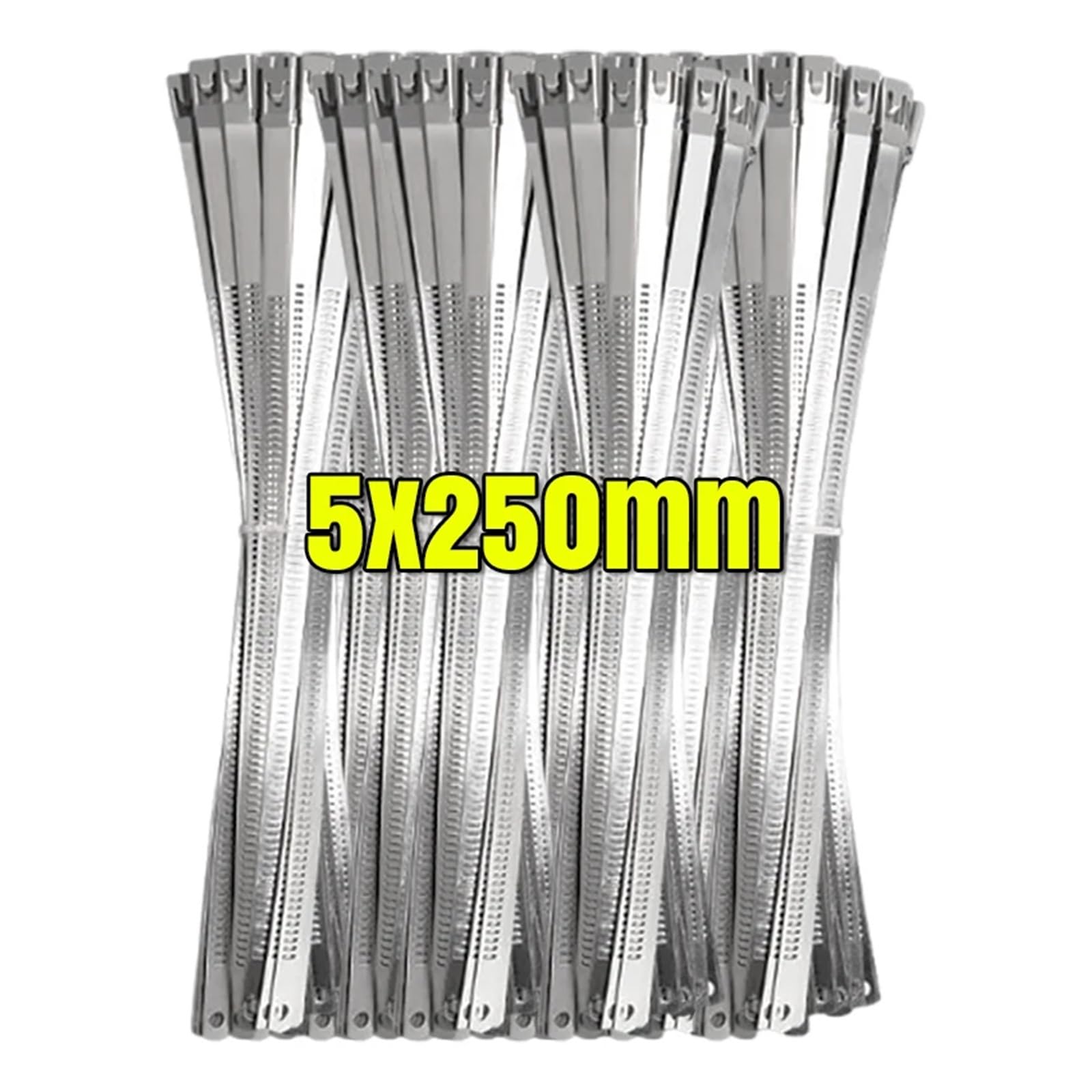 Stainless Steel Cable Ties Stainless Steel Cable Ties Self Locking Metal Wrap Strap Multipurpose Tie Wire Fasteners Hardware Organizer(5x250mm,30PCS)