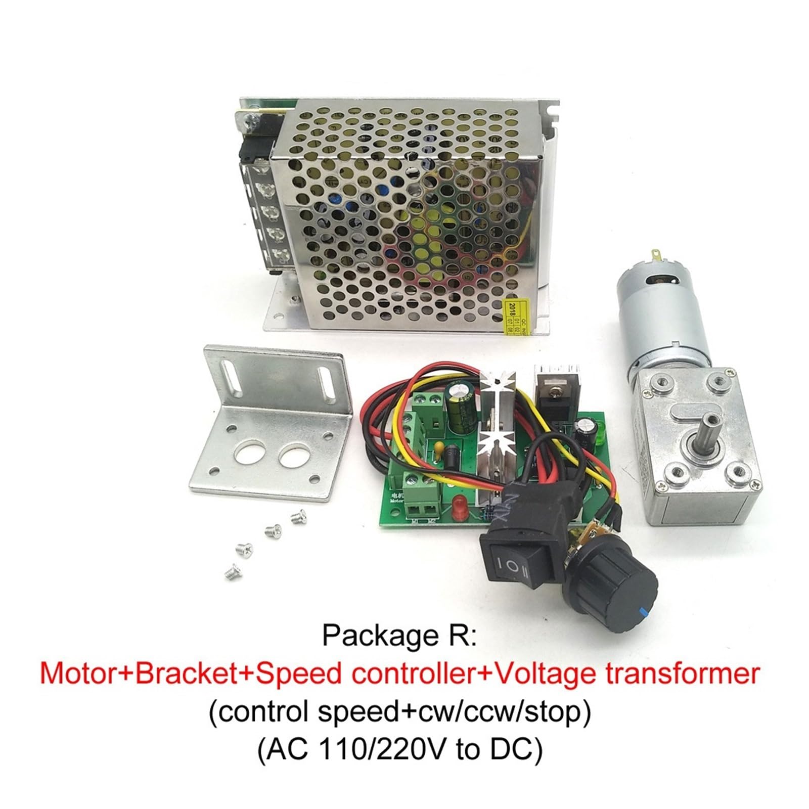 Riduttore di tensione DC 12 Volt, avviamento elettronico, riduttore a vite senza fine da 12 V, motore autobloccante, pacchetto JGY-395 R 12 V 8 giri/min Motor Starters