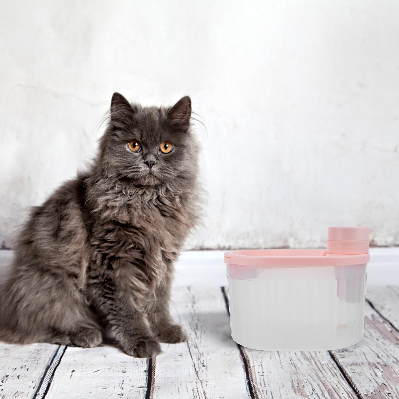 Fontanella per Gatti e Cani senza Fili con Sensore di Movimento Intelligente Dispenser Acqua Pet con Circolazione Continua e Design per Acqua e Pulita Rosa