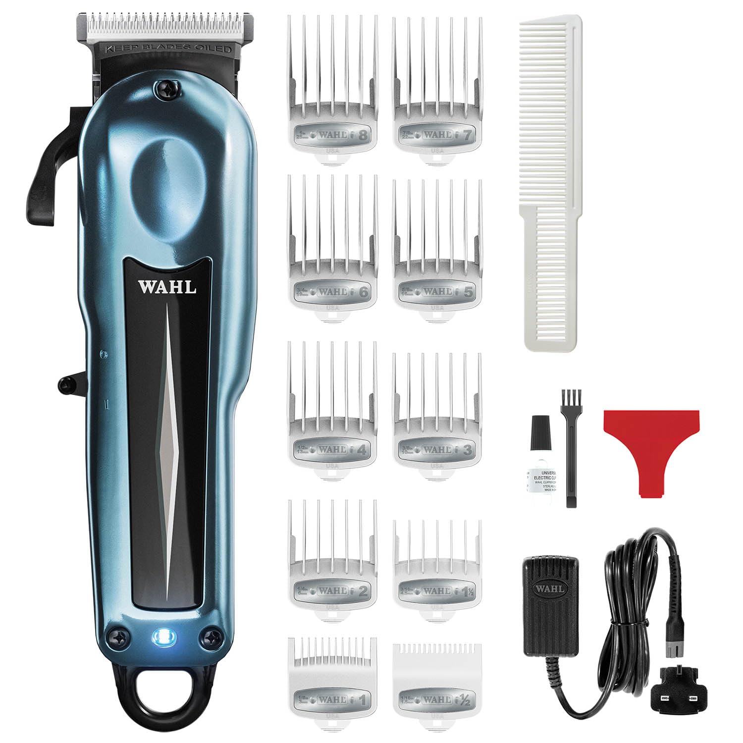 Wahl Barber Clipper Cordless Super Taper X – T-Blade, 100-Minute Run Time, 10 Guides