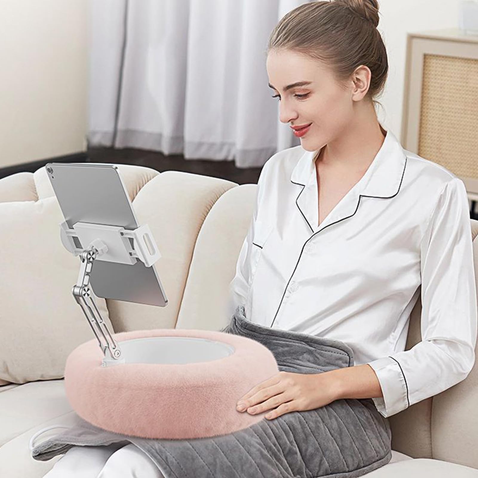Supporto Poggiatablet su Cuscino Supporto per Telefono da Scrivania | Supporto Tablet Orientabile per Divano Toilette Scrivania