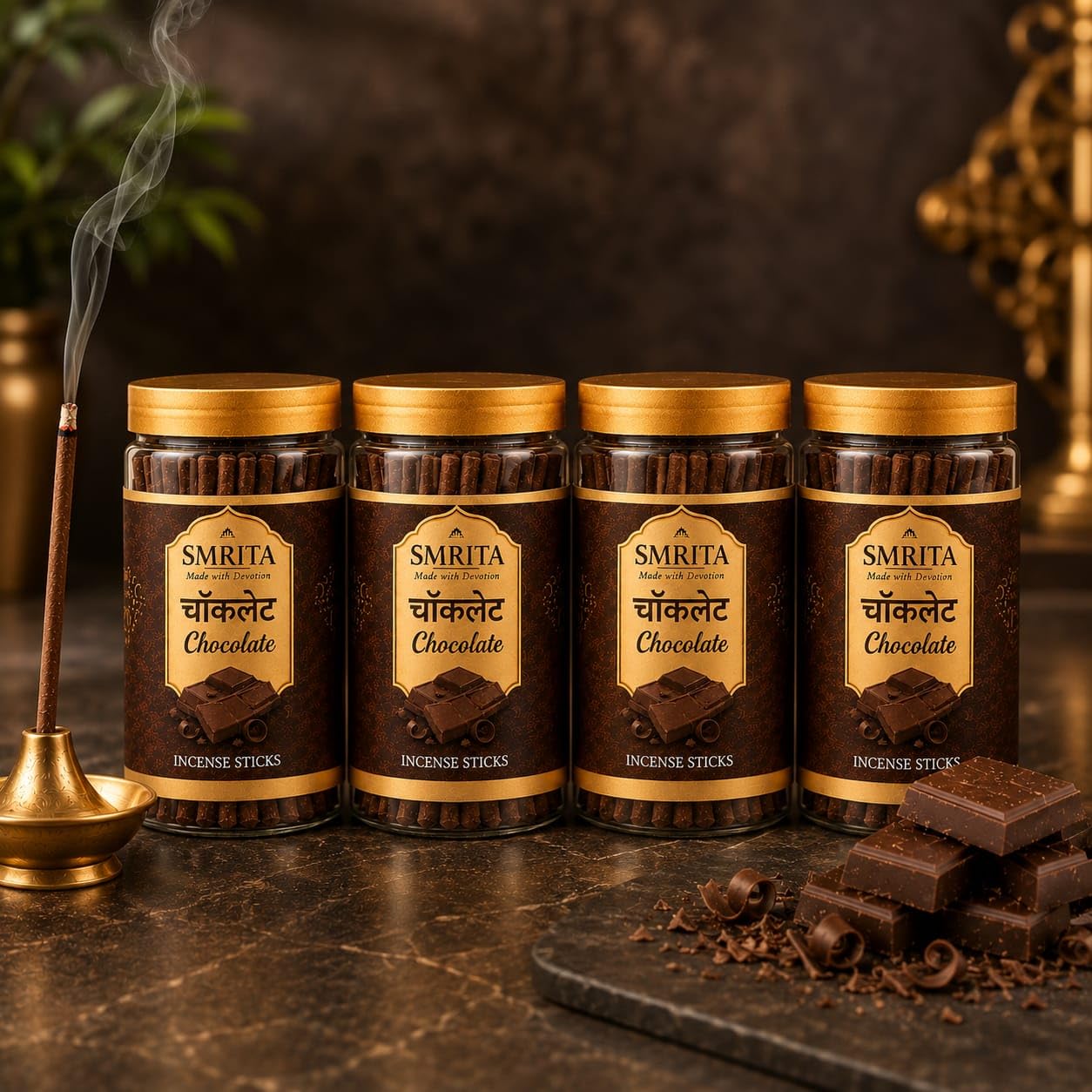 Chocolate Incense Sticks for Pooja & Meditation (400g) | Rich Chocolate Aroma, Handmade & Natural, Slow & Even Burning, Stress Relief, Long-Lasting Fragrance-picture-17
