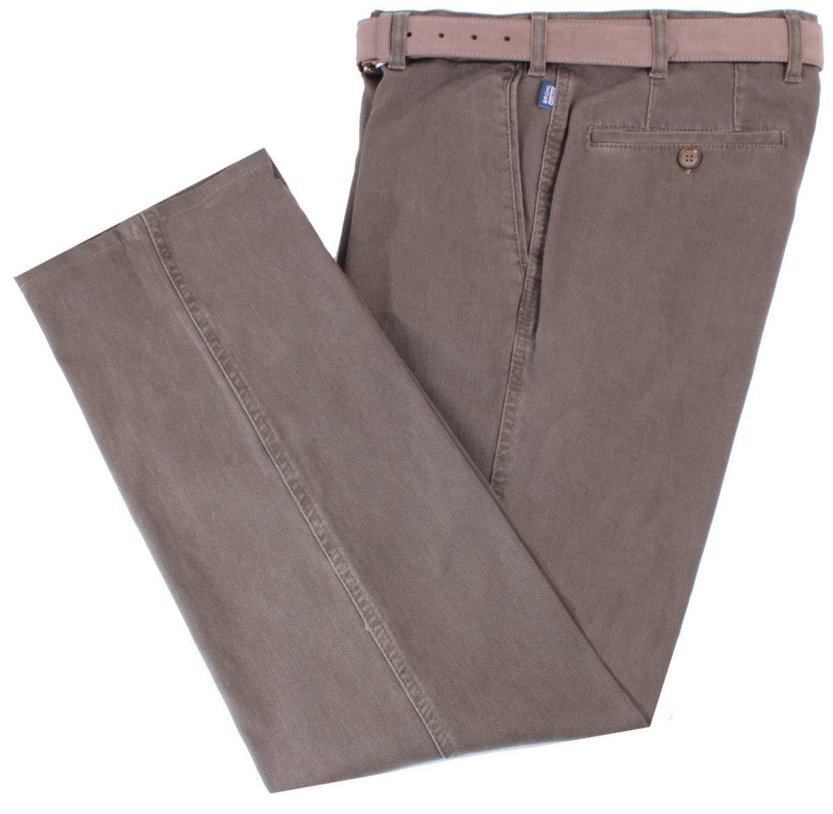Bruhl Men's Mid Brown Montana Casual Trousers - W42 L32