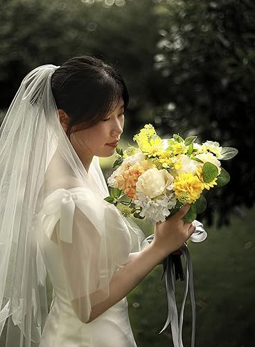 Miniatura 3 de HIMIFOLO Juego de flores artificiales para interiores y exteriores, ramos de boda, centros de mesa, arreglos de despedida de soltera, fiesta,