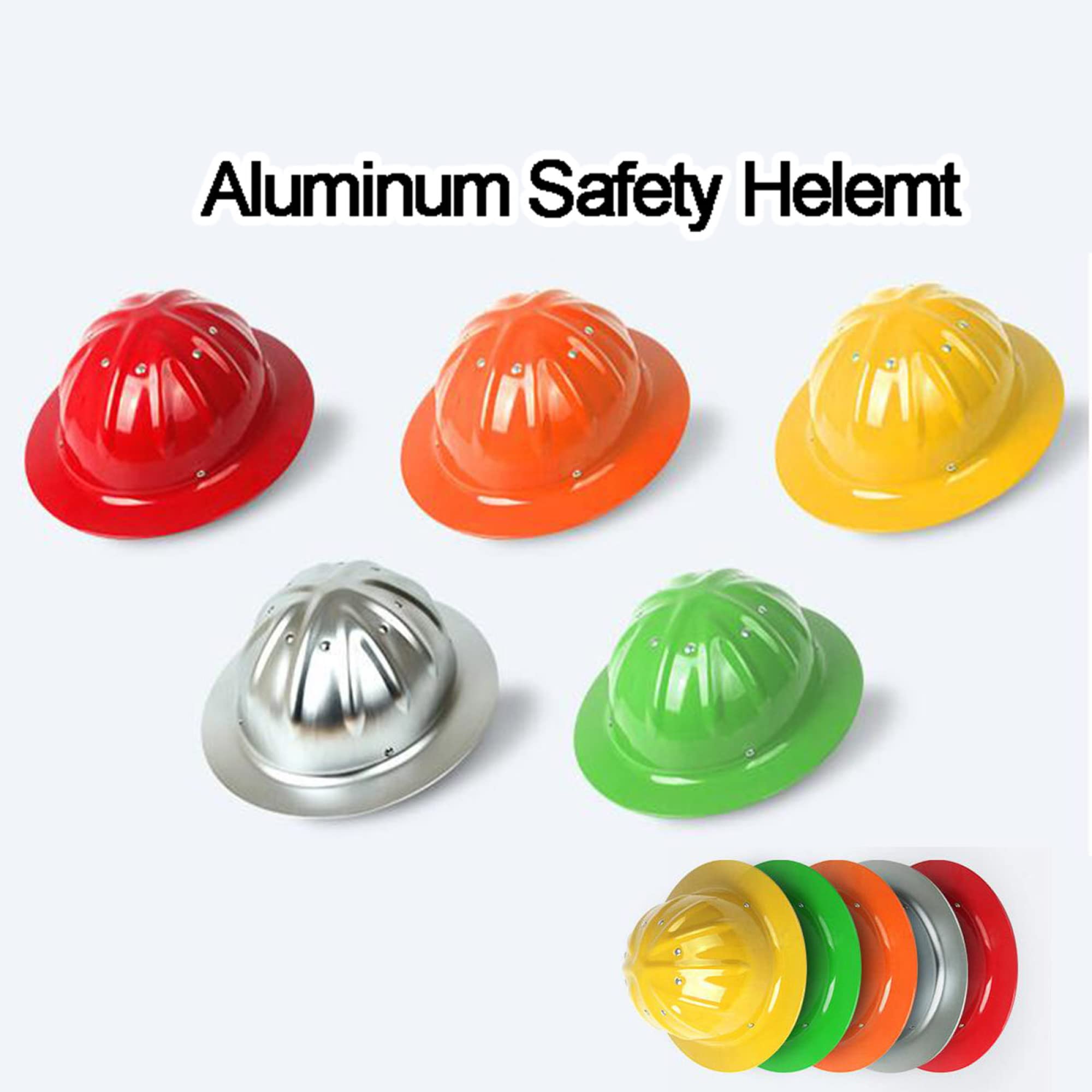 Casco de Seguridad Casco de Protección Industrial, Casco de Seguridad de Construcción Aleación de Aluminio, Sombrero Duro de Amortiguación de 4 Puntos, Sombrero de Ciclismo