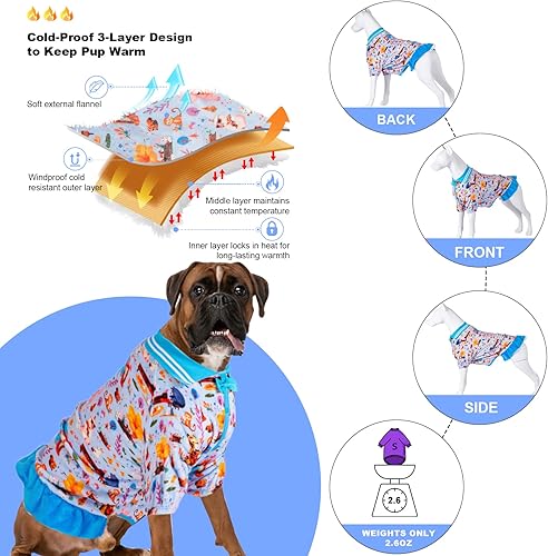 Miniatura 8 de LovinPet Chaqueta de invierno para perros Perro de invierno en primavera de perro, amigable con la piel, estampado múltiple de cuento de hadas, ropa