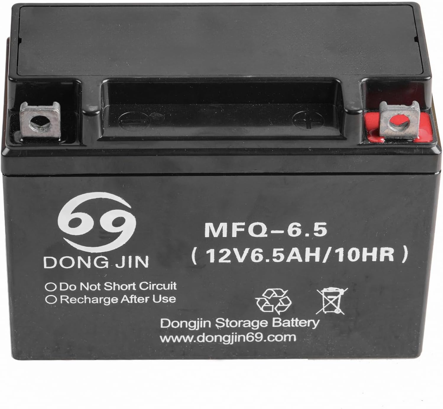 MFQ-6.5 12V 6.5AH/10HR AGM Motorcycle Battery, Sealed Lead Acid (SLA) Rechargeable Battery for Bike Scooter Go Kart ATV Pit Dirt Bike Lawn Mower Quad Buggy, 2 pack