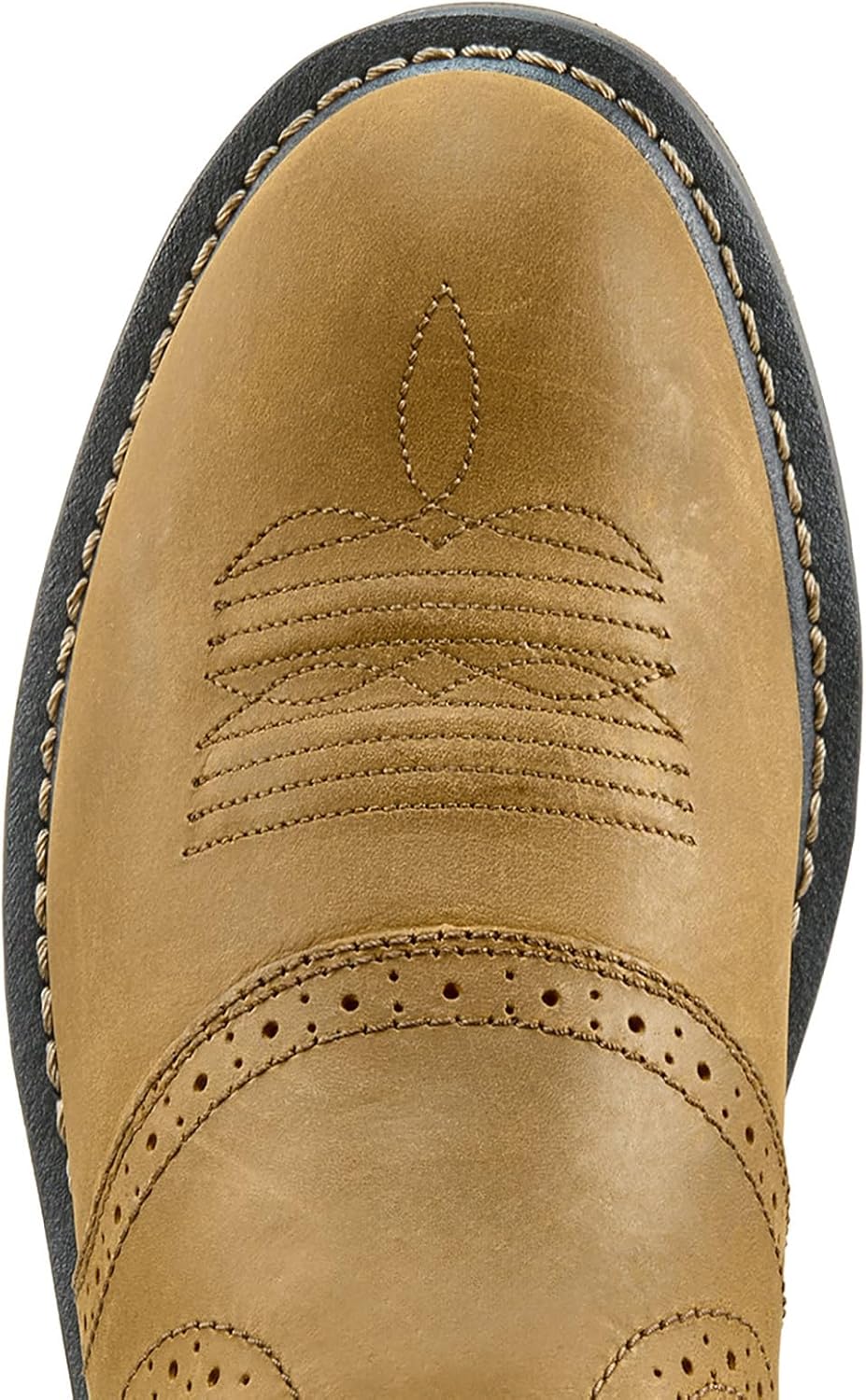 Palitutu Men's Cowboy Boots Square Toe Genuine Leather Western Work Boots for Men Goodyear Welt Construction with Non-Slip Rubber Sole Handcrafted Embroidered Mid-Calf Boot