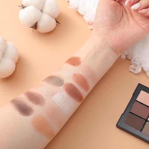 Miniatura 2 de Paleta de sombra de ojos de 12 colores, paleta de sombras de ojos mate y brillantes, adecuada para maquillaje de ojos, alta pigmentación y larga
