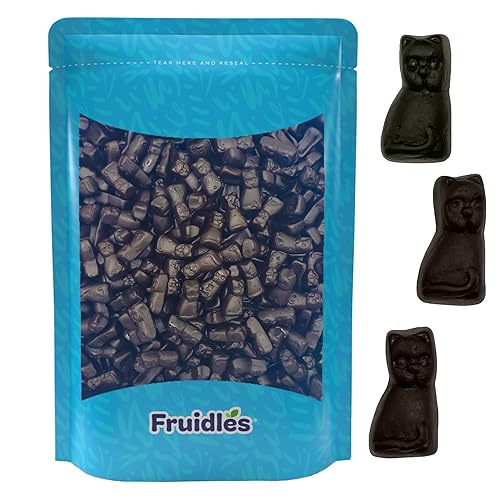 Fruidles Gomitas de regaliz negro para gatos, gomitas holandesas de regaliz (8 onzas)