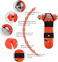 Vista 2 de THINKWORK Martillo de seguridad para automóvil, herramienta de escape de emergencia 3 en 1 con rompedor de ventana de un segundo y cortador