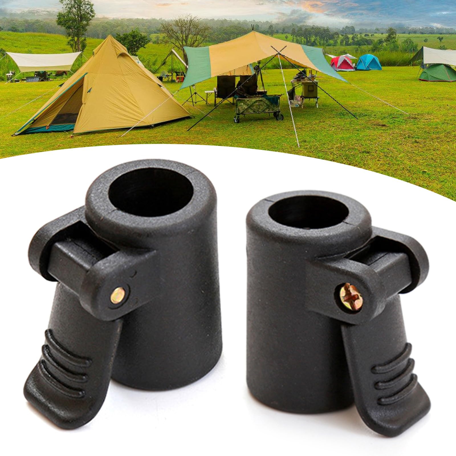 Abrazadera ajustable para toldo de tienda de campaña, 4,15 x 2,6 cm, antideslizante para asegurar fácilmente los postes, 20 unidades, agarre ajustable para toldo de camping