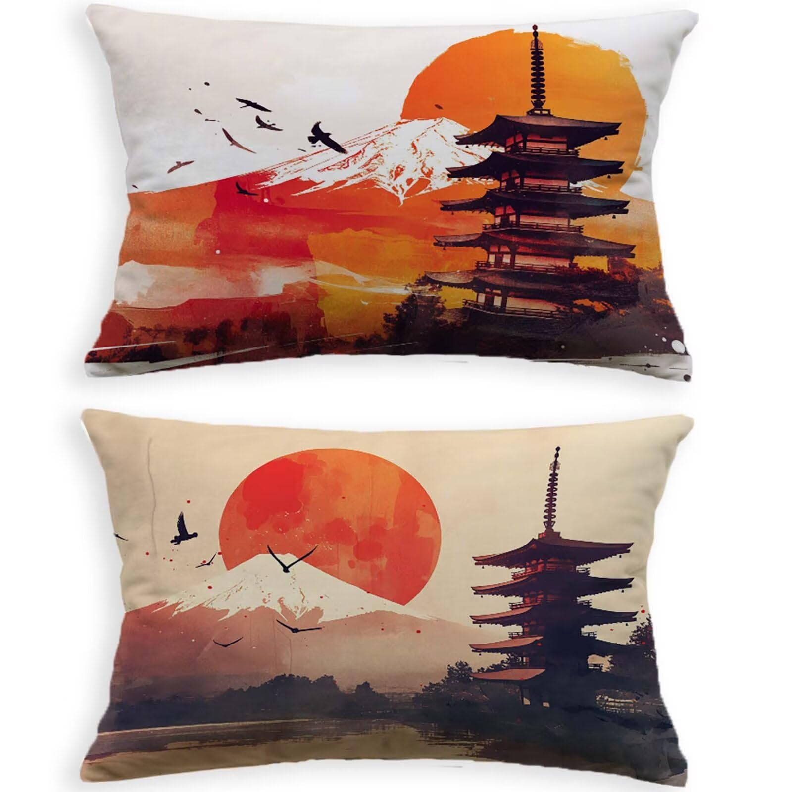 Housses de coussin extérieur de jardin haut de gamme en lin 40x80cm