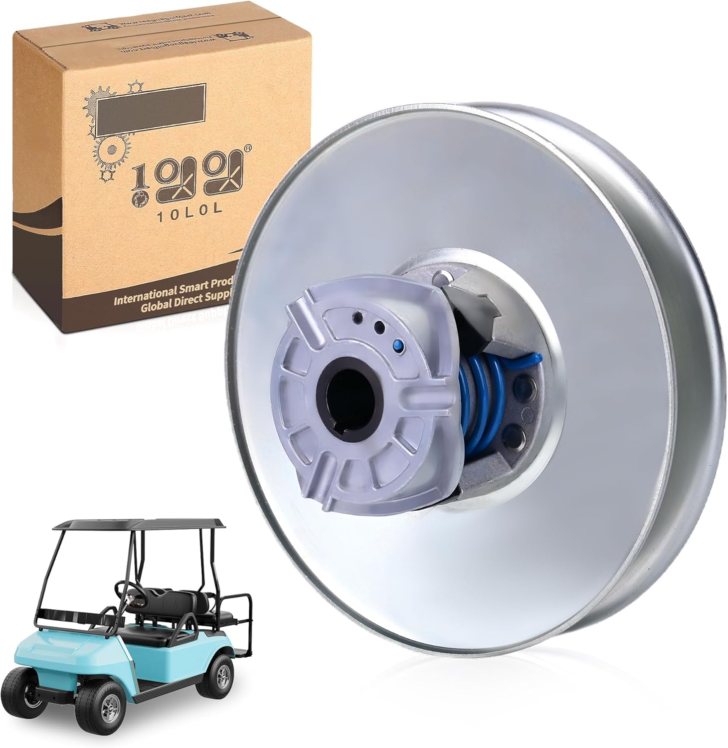 10L0L Golf Cart Torque Driven Clutch Compatible with Club Car DS & Precedent 4-Cycle Gas (97-15), Carryall Turf XRT (97-up), Pioneer (01-04), 4-Cycle Gas Models OEM# 101834001