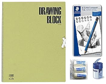 鉛筆画 人物画 木製フレーム付き Amazon | 14 ピース/セットプロスケッチ絵画デッサン鉛筆木 HB