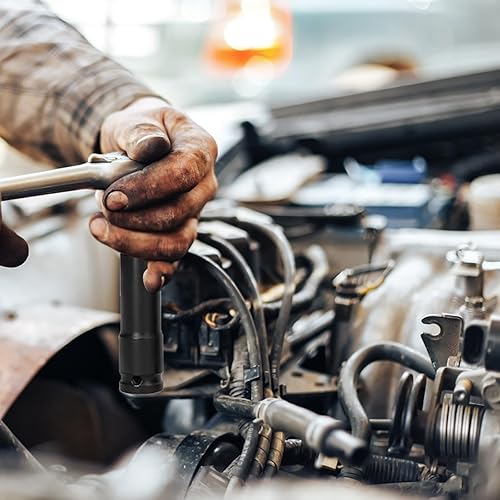 Miniatura 6 de Juego de llaves de impacto de 12 pulgadas, 35 piezas de zócalo profundo de 6 puntos, juego de llaves de impacto de 12 pulgada, tamaño métrico,