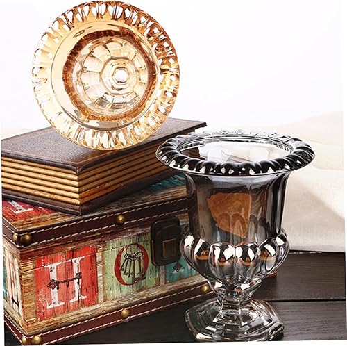 Miniatura 4 de VOSAREA Jarrón romano de cristal de un solo brote, florero para plantas de campo, contenedor de flores retro, jarrones de vidrio, jarrón nórdico