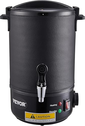 Miniatura 10 de VEVOR Derretidor de cera para hacer velas, olla de fusión eléctrica grande de cera de 6.5 litros, boquilla fácil de verter, control de temperatura