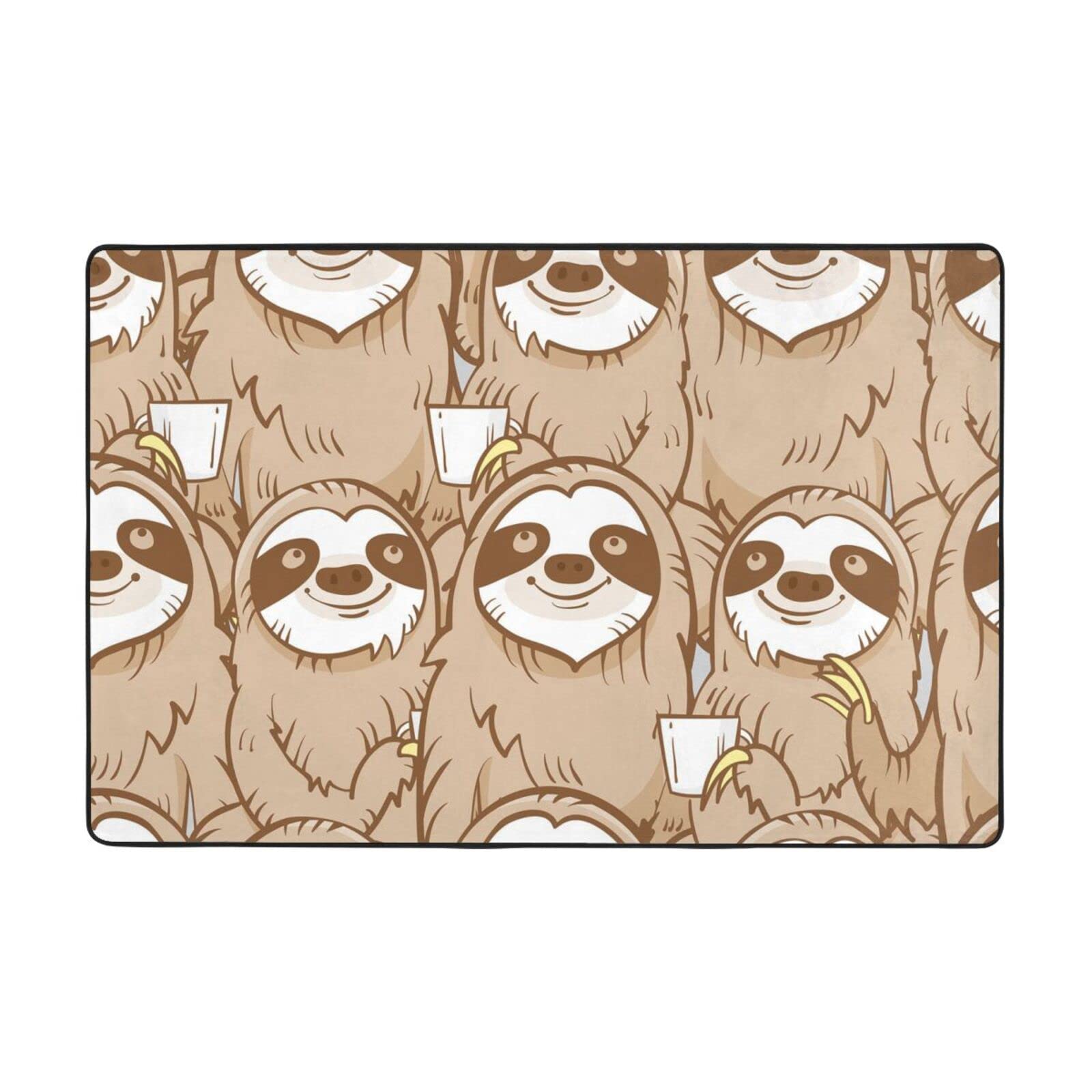 Tapis paresseux pelucheux en flanelle pour une chambre cosy et douce