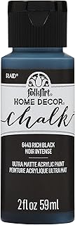 FolkArt 6443 Home Décor Chalk Furniture & Craft Paint in Assorted Colors, 2 oz, Rich Black