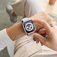 Vista 7 de Paquete de 4 fundas impermeables compatibles con Apple Watch de 1.575 pulgadas Series 6/5/4/SE con protector de pantalla de vidrio templado