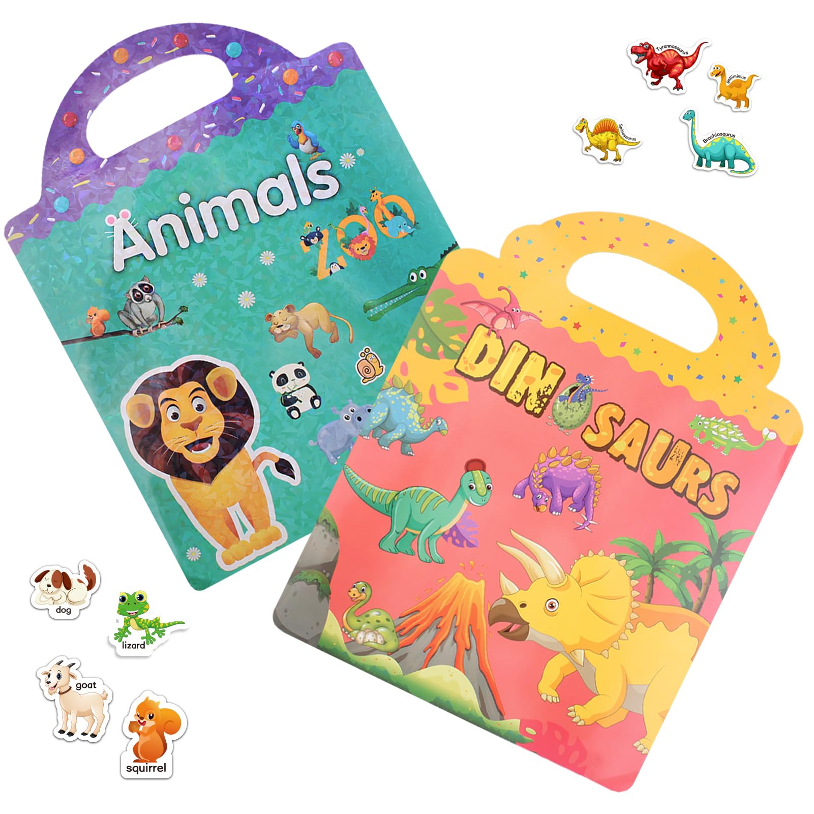 2 Pack BetterJonny Stickers A5 Collection Album Blank Sticker Album, Reusable Sticker Album, Collecting Stickers for Kids and Adults, 64 Sheets/ 128 Pages (E