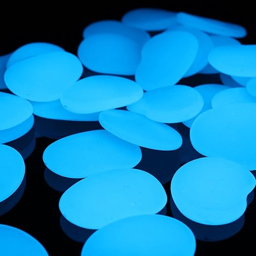 Miniatura 2 de Piedras que brillan en la oscuridad, guijarros brillantes, guijarros de jardín, rocas de grava brillantes, piedras decorativas para acuario, pecera,