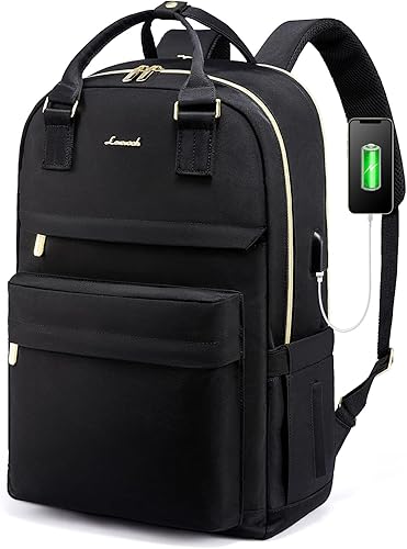 LOVEVOOK - Mochila de computadora portátil para mujeres y niñas, mochila de 15.6 pulgadas impermeable para estudiantes, mochila escolar linda, bolsa