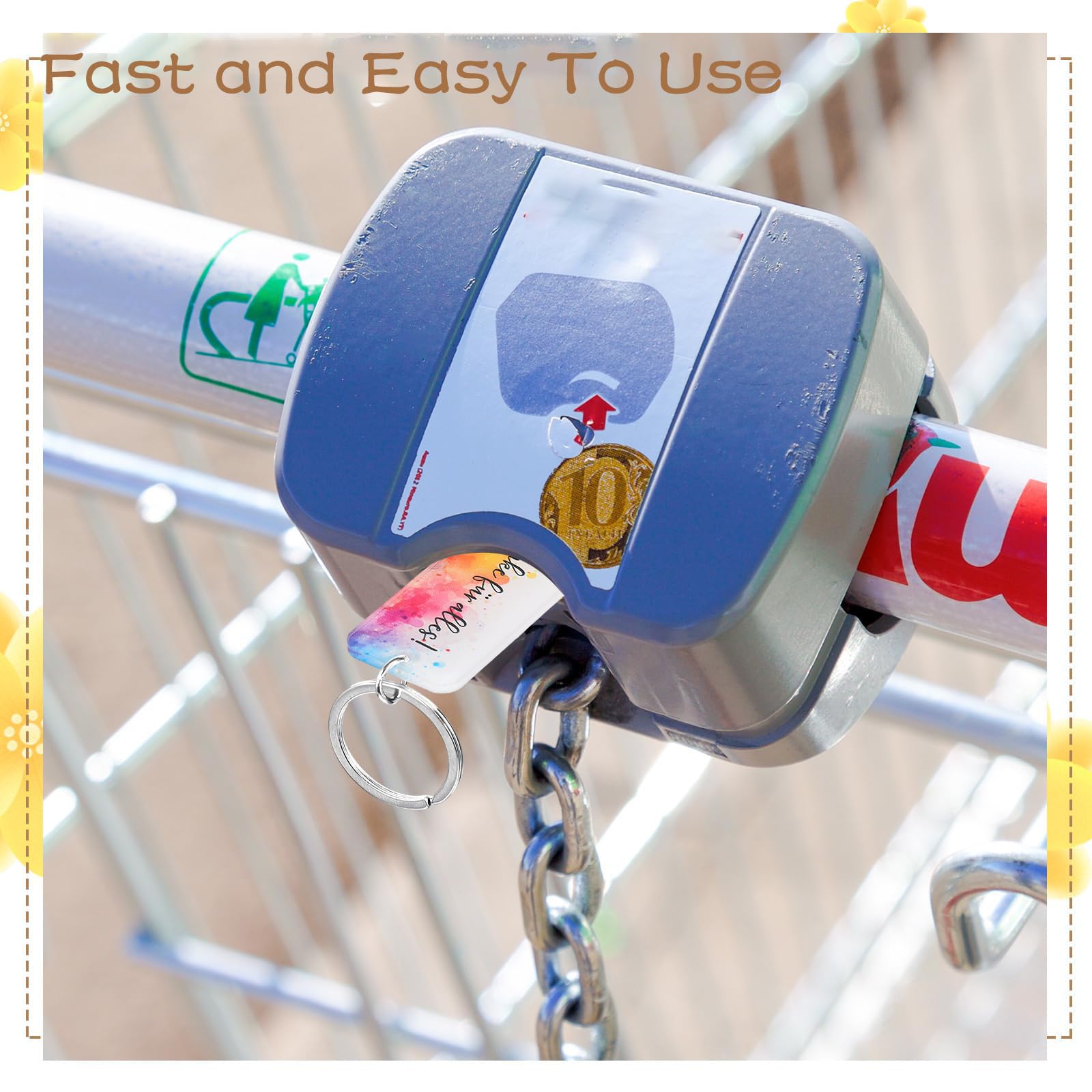 lrgnixs 20Pcs Thank You Keyring Gift,Acrylic Shopping Cart Token Keychains Thank You Keychain for for Colleagues Family Teachers,Thank You Gift for Weddings Graduations Baptisms Birthdays Christmas - Image 2