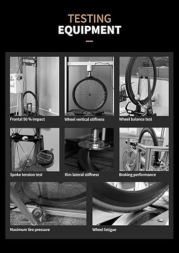 Miniatura 3 de ELITEWHEELS Carbon Wheels Edge 700c Rim Brake Ultraligero 44.45oz 1.575in 1.969in Sistema de trinquete de bicicleta de carretera 36T HUB Wing 20