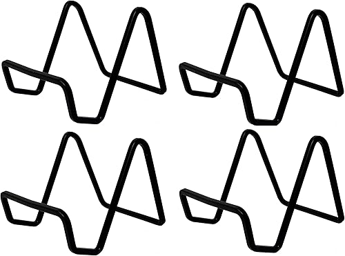 Tetra-Teknica DS01-B - Soporte de exhibición cuadrado de alambre de 3 pulgadas para placas, obras de arte, marcos de fotos, placa y más, color negro