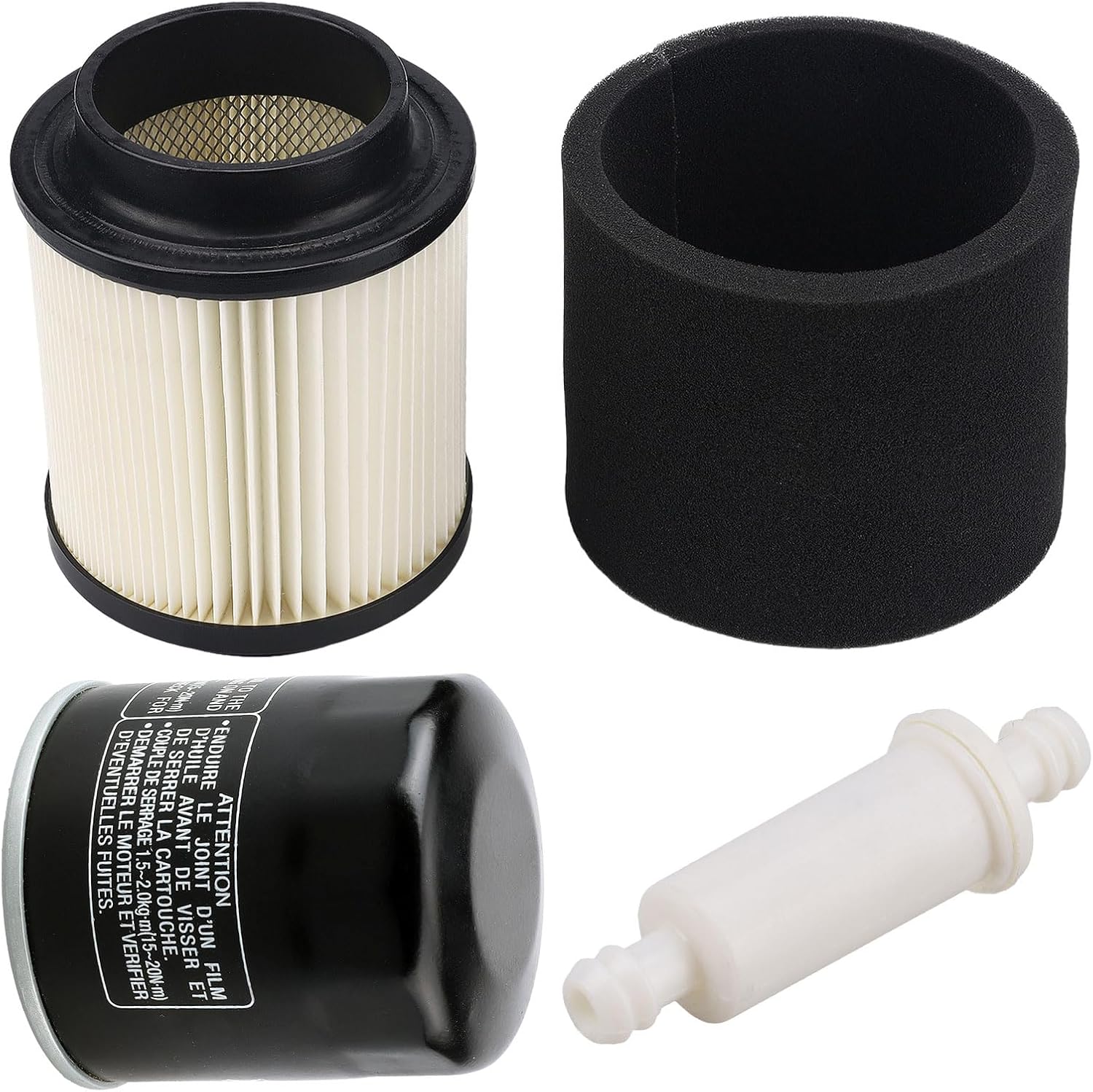 Hawkeye 300 Air Filter for Polaris Hawkeye 300 2x4 4x4 Sportsman 300 2006 2007 2008 2009 2010 2011 With Oil Filter KN303 2520799 3084963 Fuel Filter 2530009 3 packs