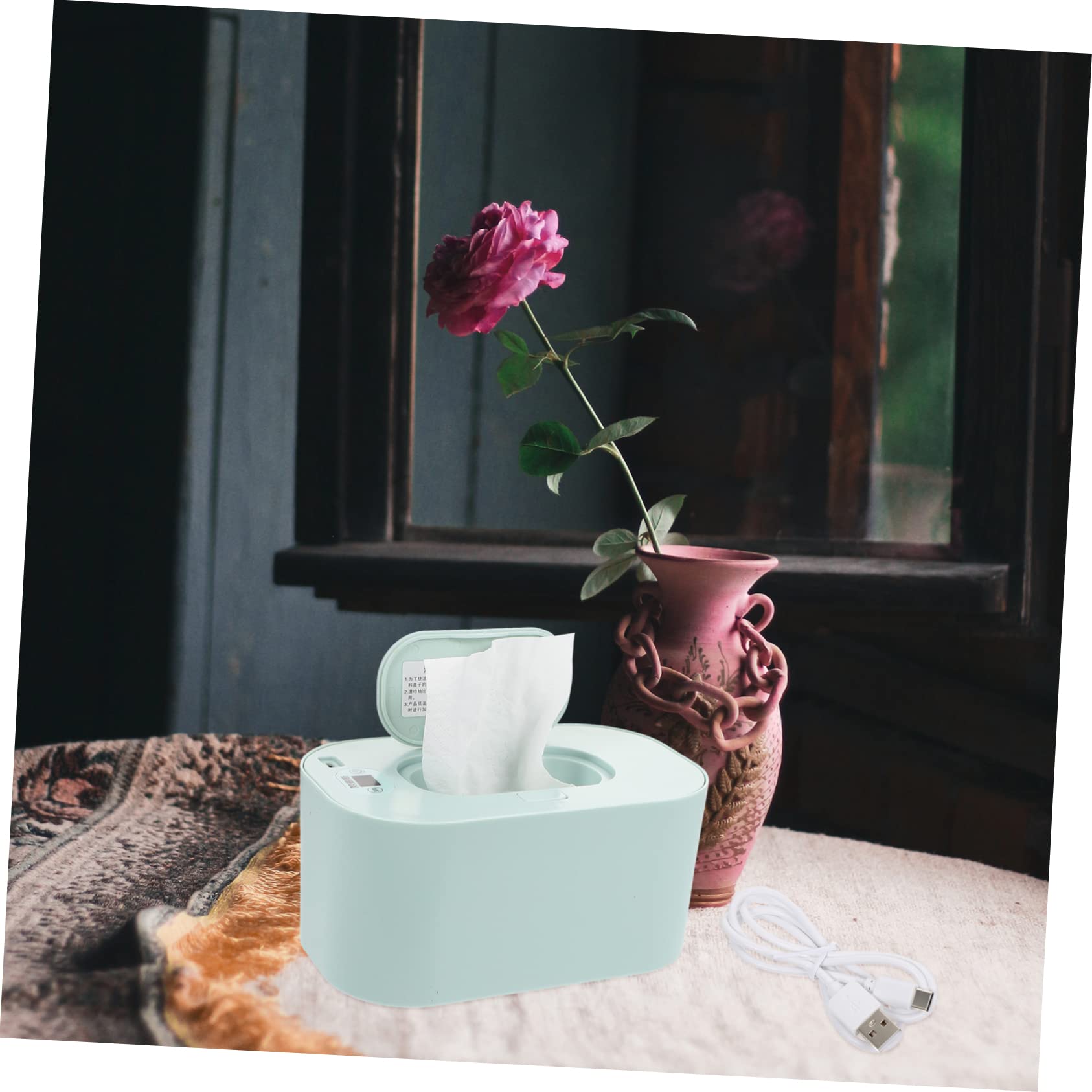 Wakauto Wet Tissue Heating Wipes Warmer Baby Wet Tissue Machine Portable Soft Warmth for Travel