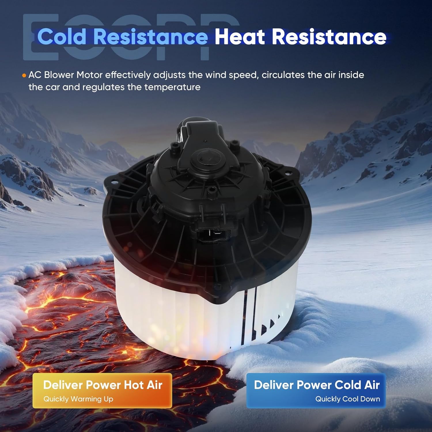 ECCPP 700259 AC Blower Motor Fit for Hyundai 2011-2017/2012-2018 Kia - Azera, Elantra, Elantra Coupe/GT, Equus, Sonata, Cadenza, Forte, Forte Koup, Forte5, Optima HVAC Heater Blower Assembly with Fan