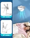 AICase Stand Fan,Folding Portable Telescopic Floor/USB Desk Fan with 10800mAh Rechargeable Battery,4 Speeds Super Quiet Adjustable Height and Head Great for Office Home Outdoor Camping-White gallery image