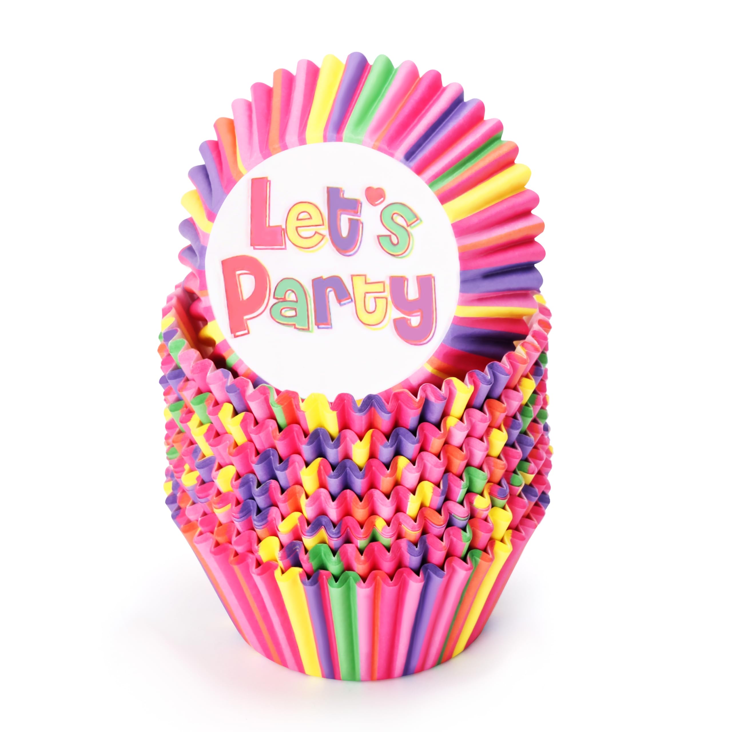 Cupcake Baking Cups Bright Rainbow Cupcake Wrappers Greaseproof Paper Muffin Cases Cake Liners Mold for Dessert Wedding Birthday Party Pack of 200