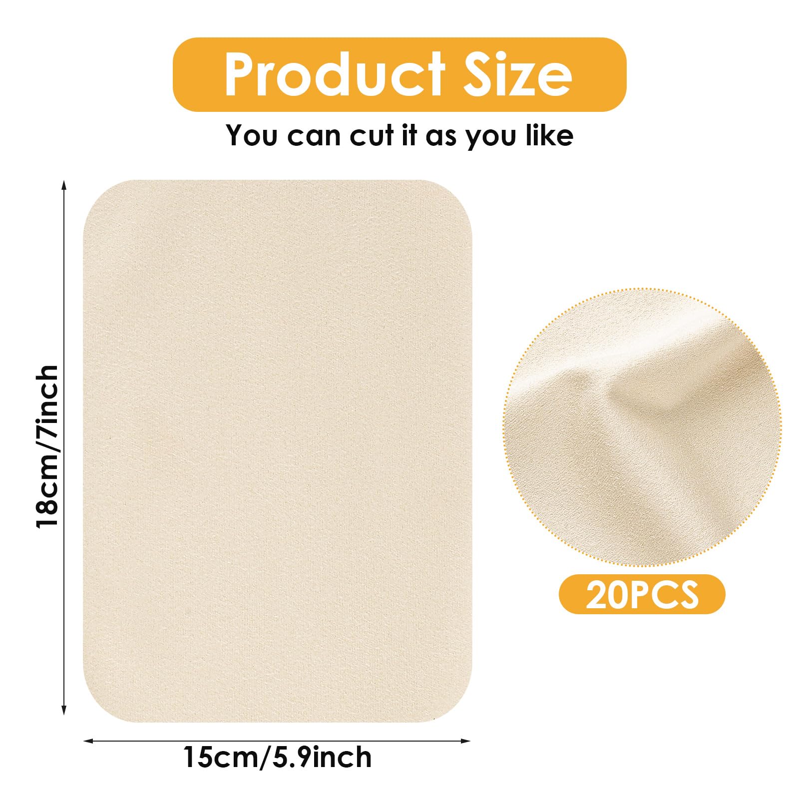 20 Pieces Chamois Pottery Tools Pre-Cut Chamois Cloth Clay Pottery Tools Trimming Mud Tool Kit Ceramic Pottery Craft Supplies Soft Chamois for Pot Rim Smoothing Pottery (5.9x7 inches)