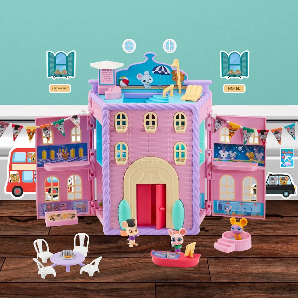 BANDAI - Millie and Friends Mouse in The House - Playset Gran Hotel Stilton Hamper Toys, Collectible Toys, Imaginative Play, for Kids Ages 3-7 CO07396